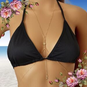 Rhinestone Decor Body Chain